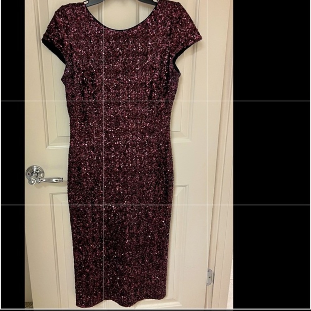 Purple sequence cocktail dress